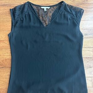 Banana Republic Black Lace Accent Blouse